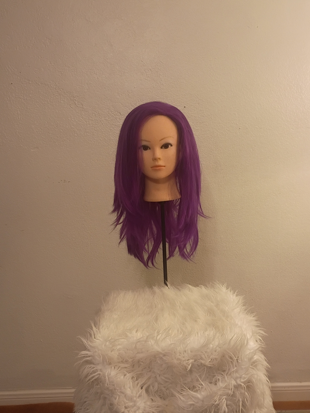 Purple Long Straight Layered Wig for Women - Unbranded